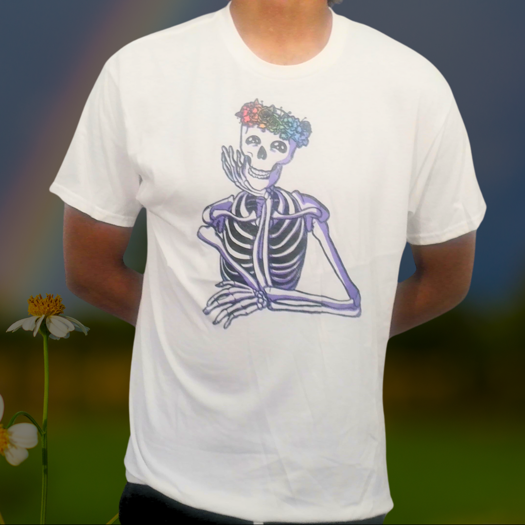 Skeleton with Flower Crown Shirt