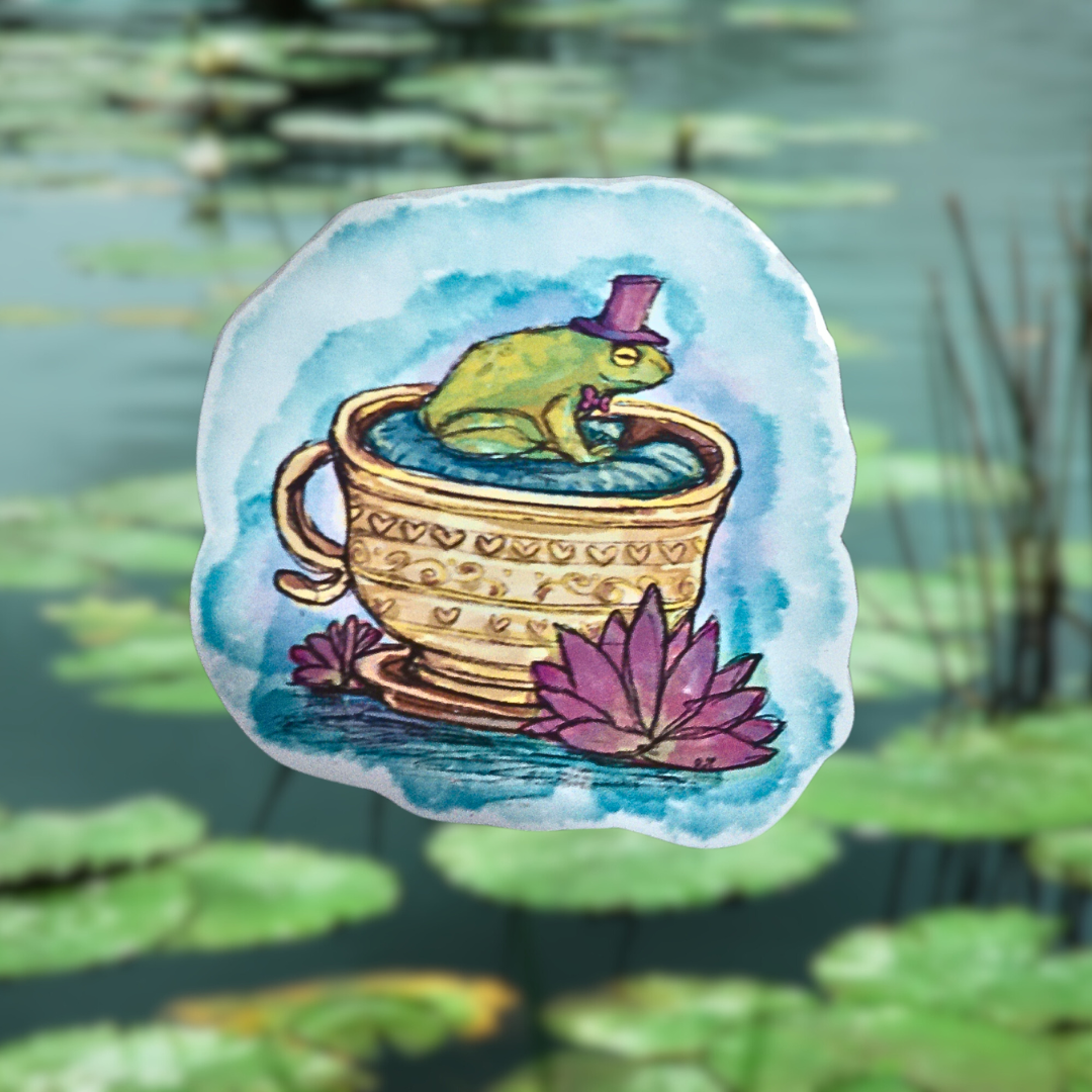 Tea Time with Froggy Sticker