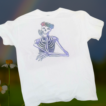 Skeleton with Flower Crown Shirt