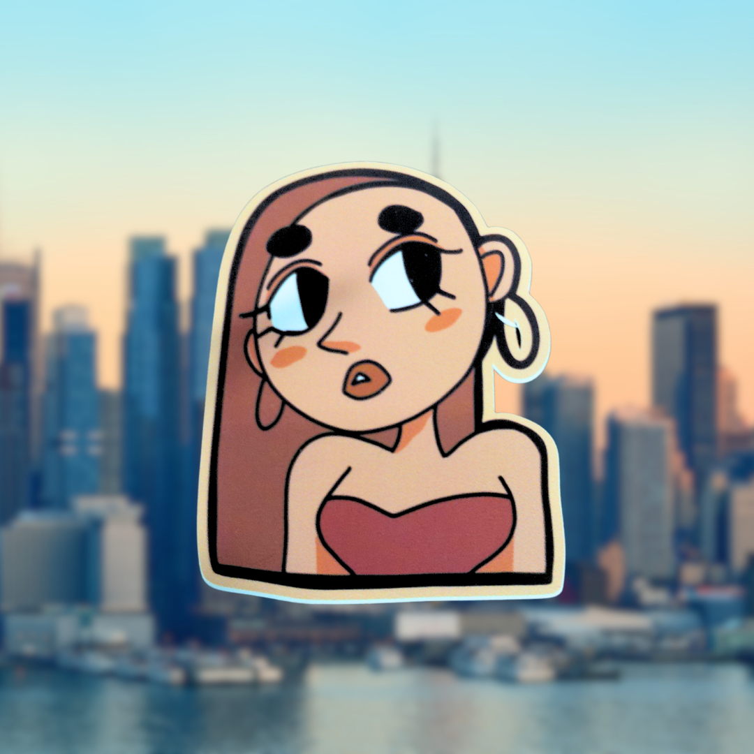 Cute girl Sticker