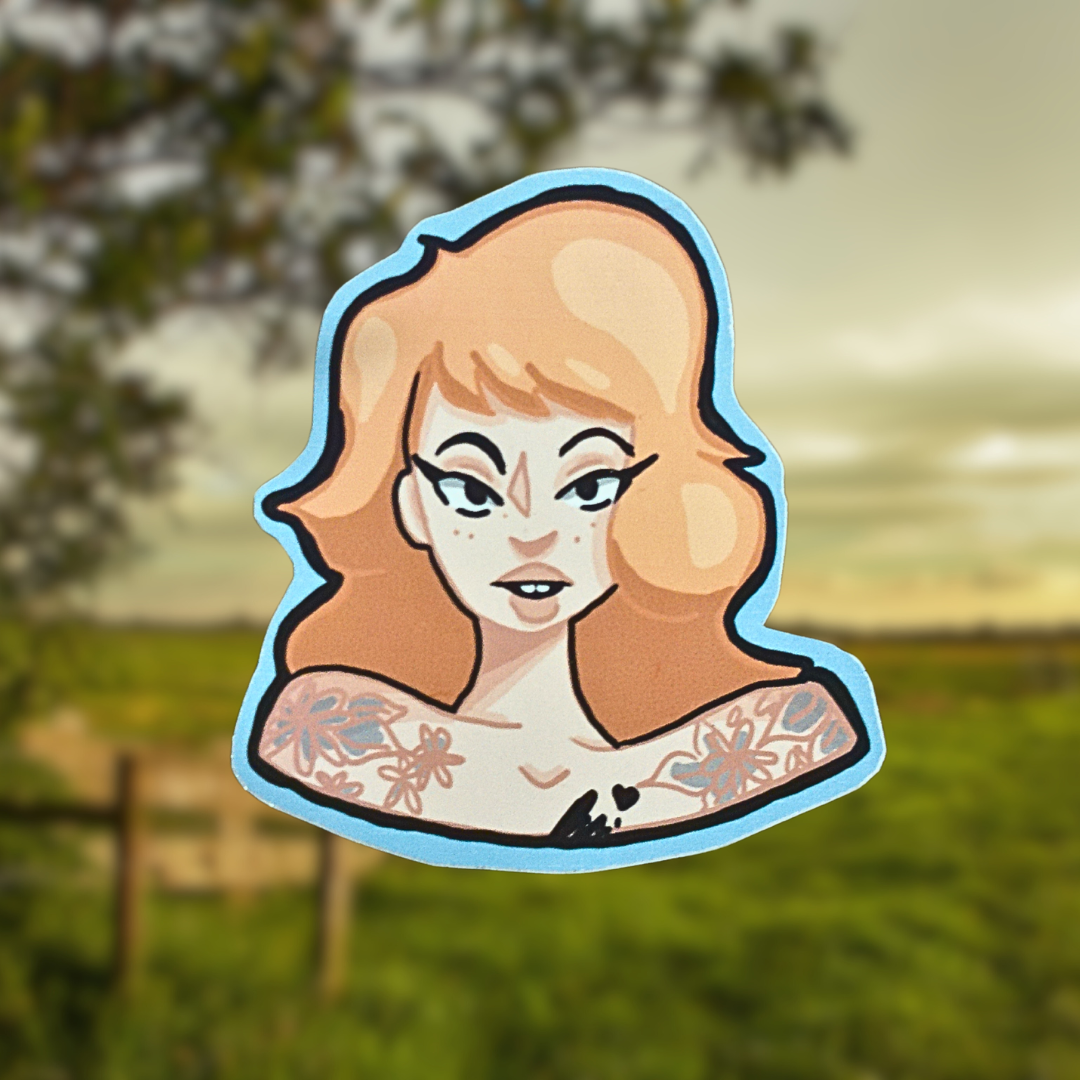 Redhead Woman Sticker