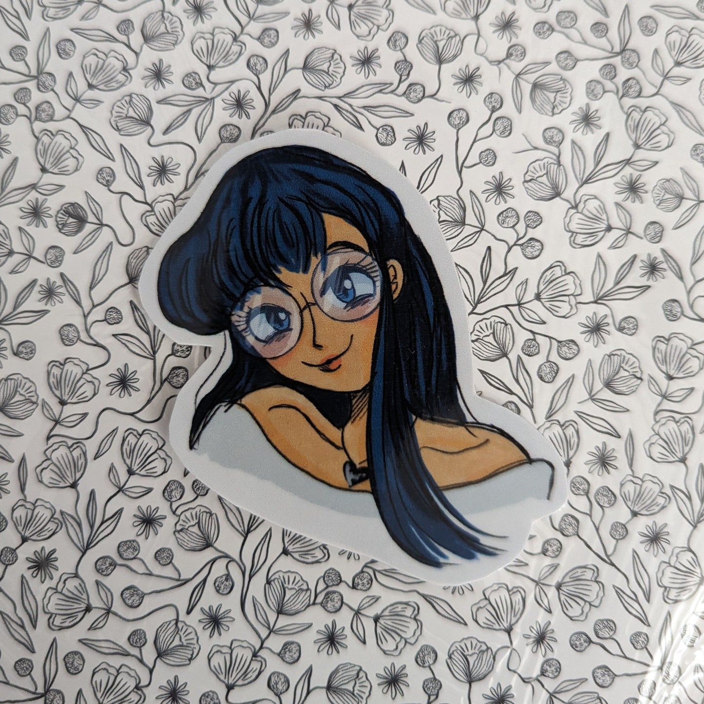 Classic Nerdy Anime inspired Girl Sticker - BreeBunny