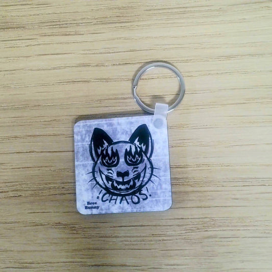 Chaos cat keychain